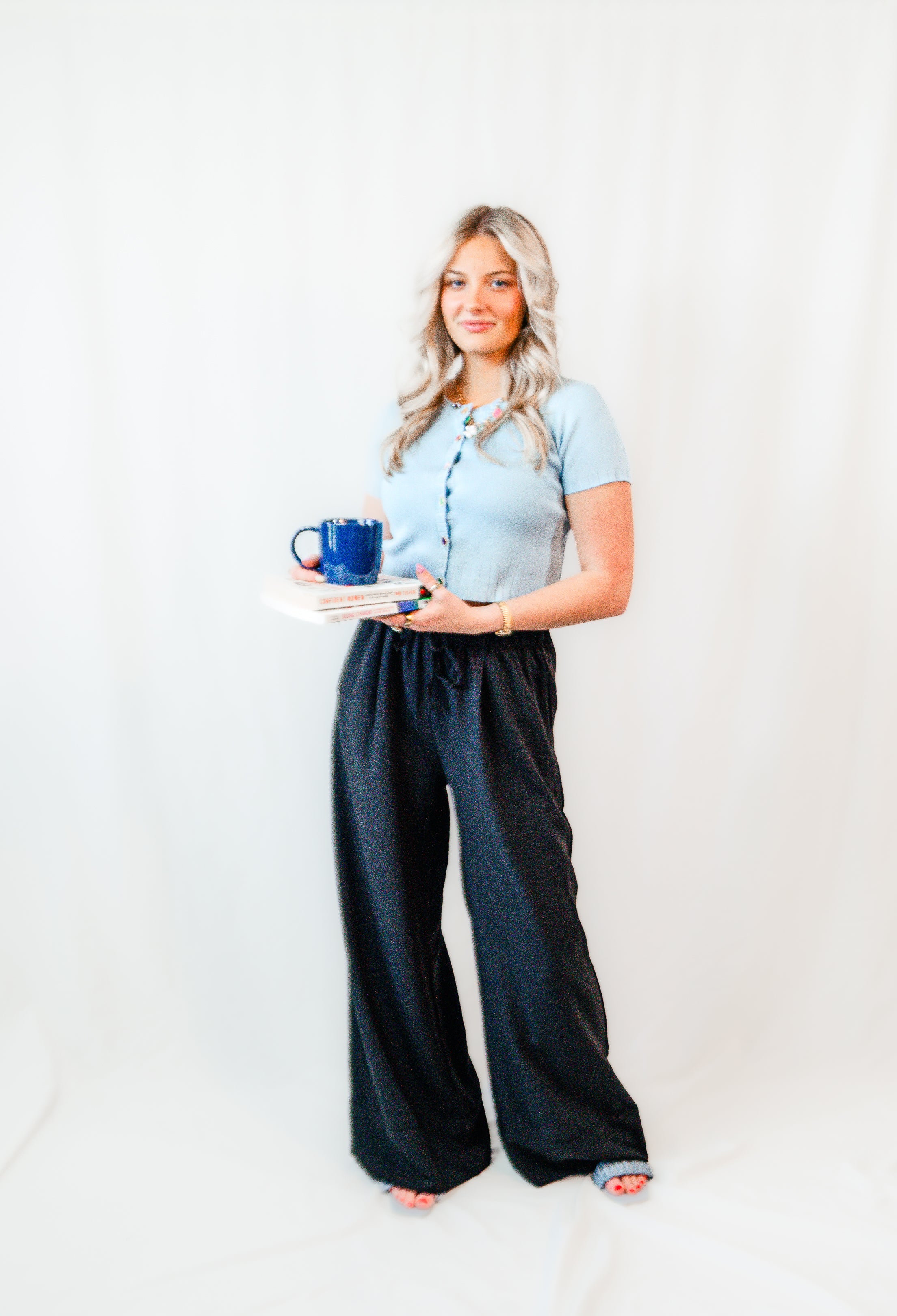 Soft Horizon Gemstone Button Cardigan
