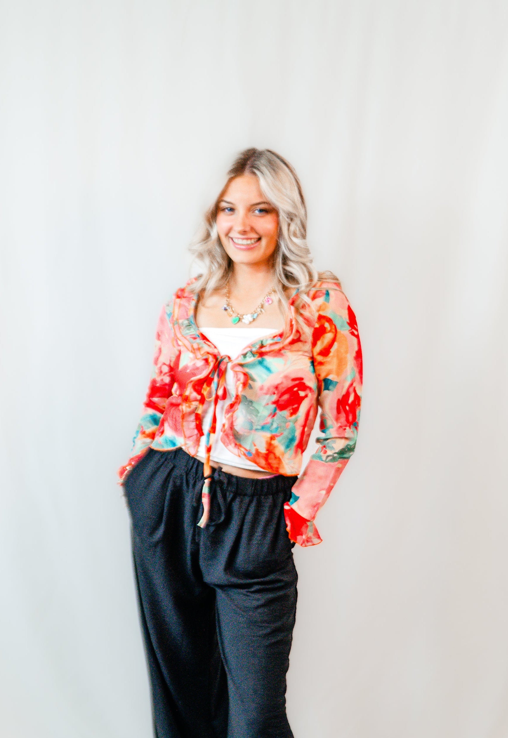 Flora Muse Long Sleeve Crop Top