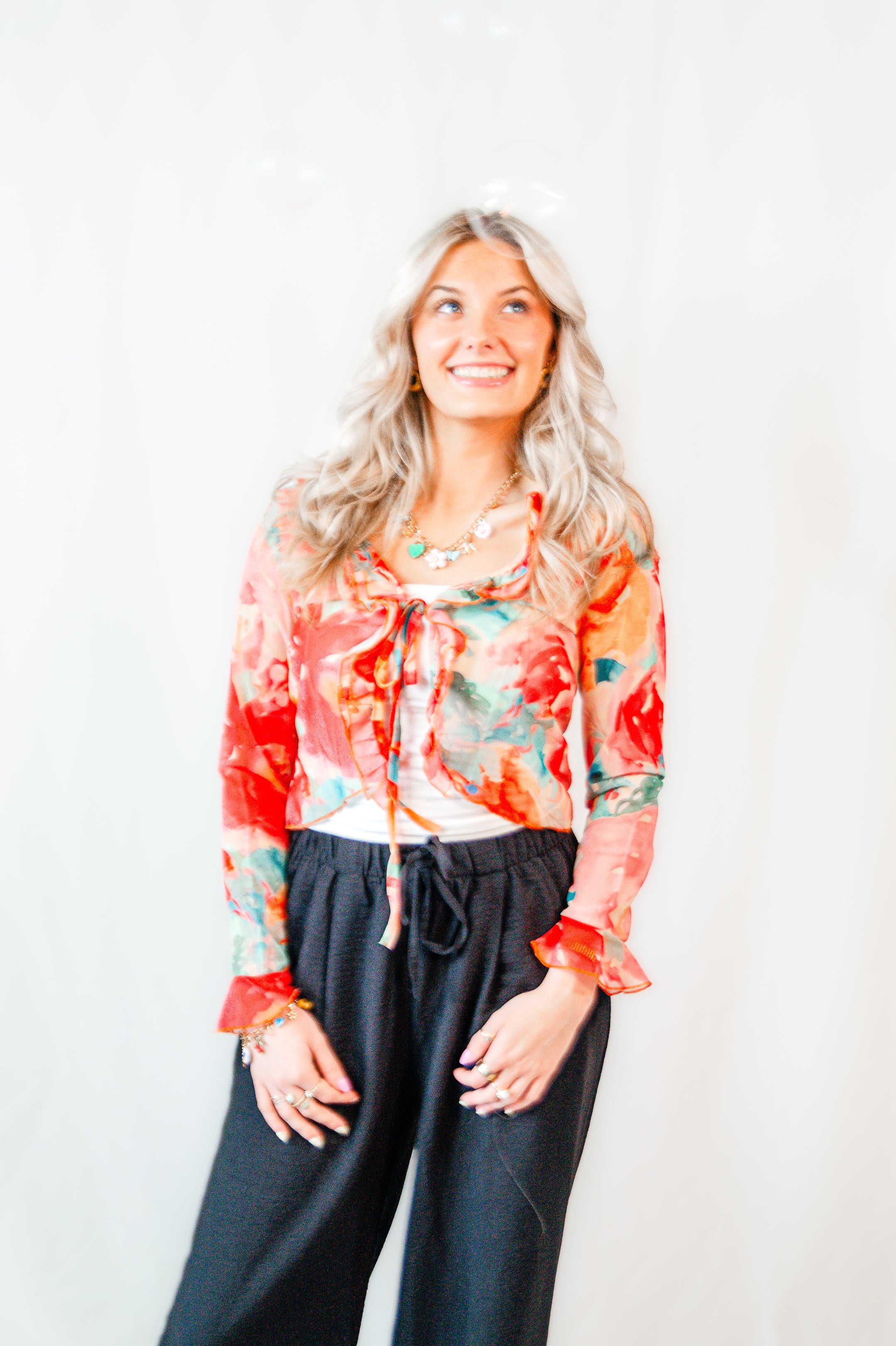 Flora Muse Long Sleeve Crop Top