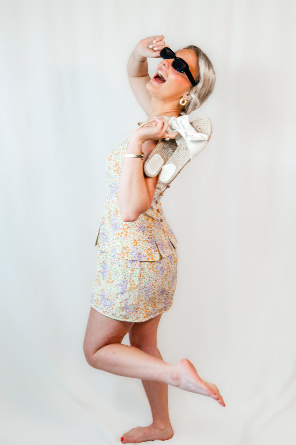 Yellow Morning Meadow Mini Dress
