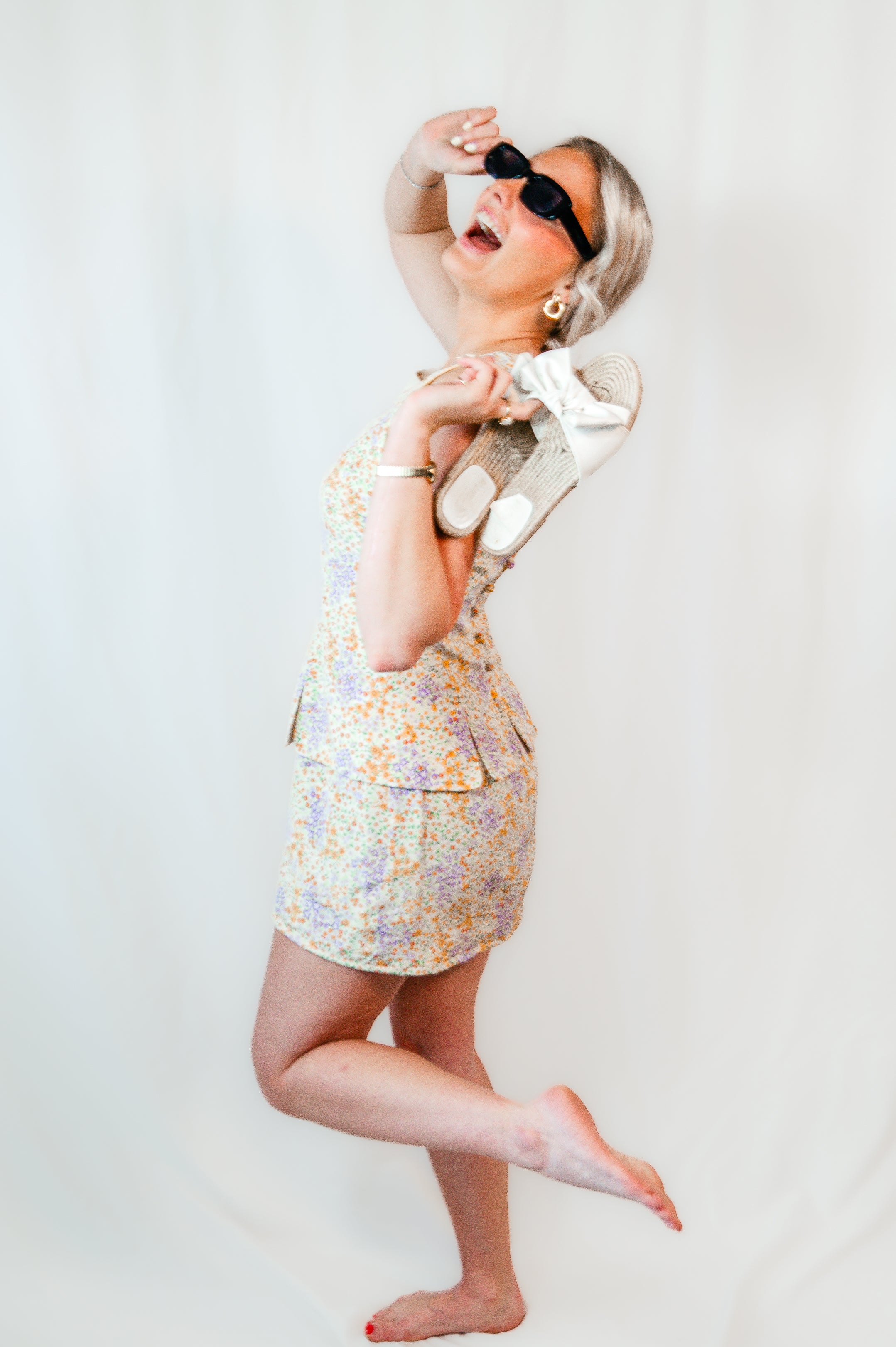 Yellow Morning Meadow Mini Dress