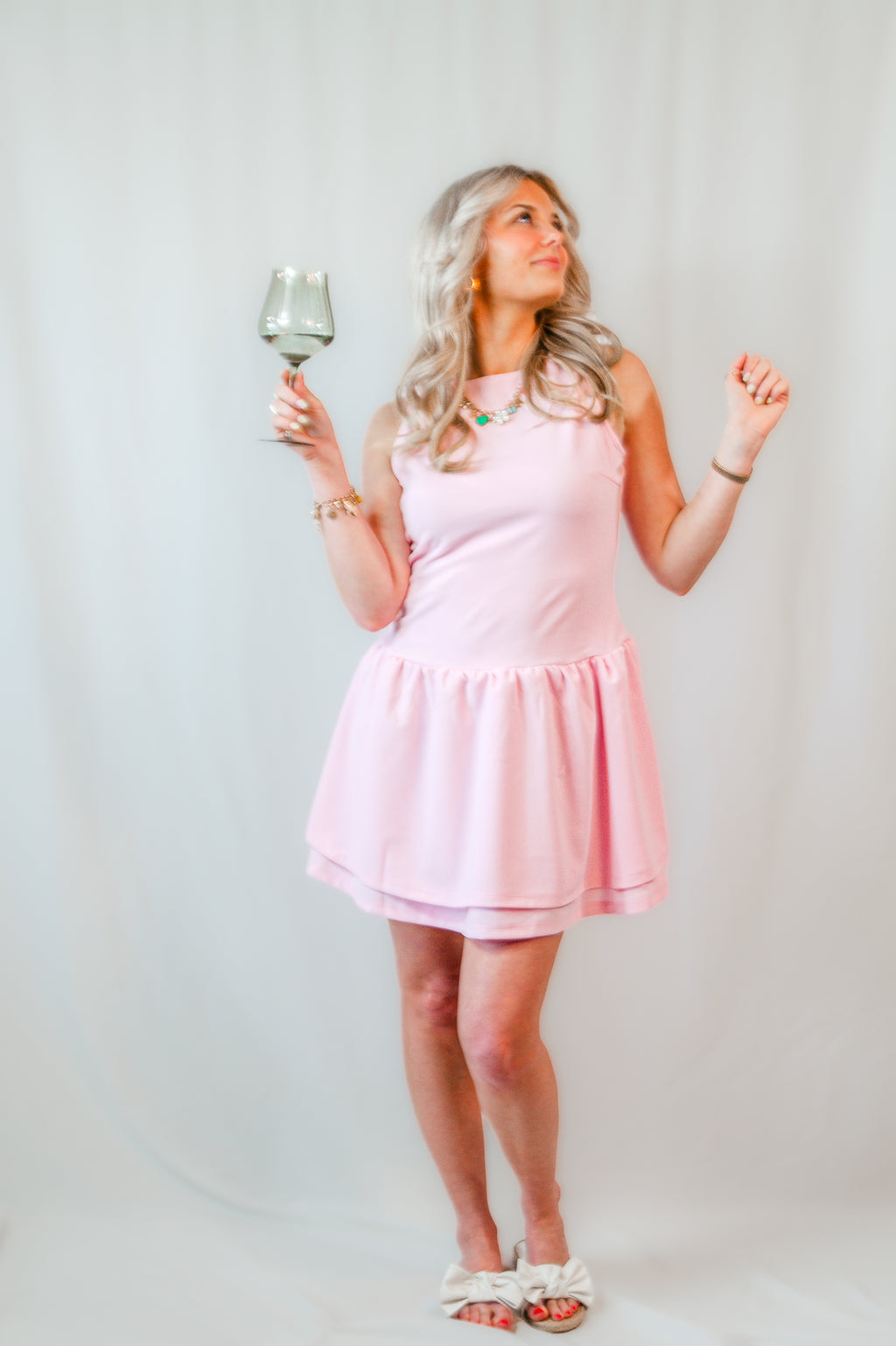 pink drop waist mini dress Blush Morning Drop-Waist Mini Dress, Pink – Jean Marie Apparel