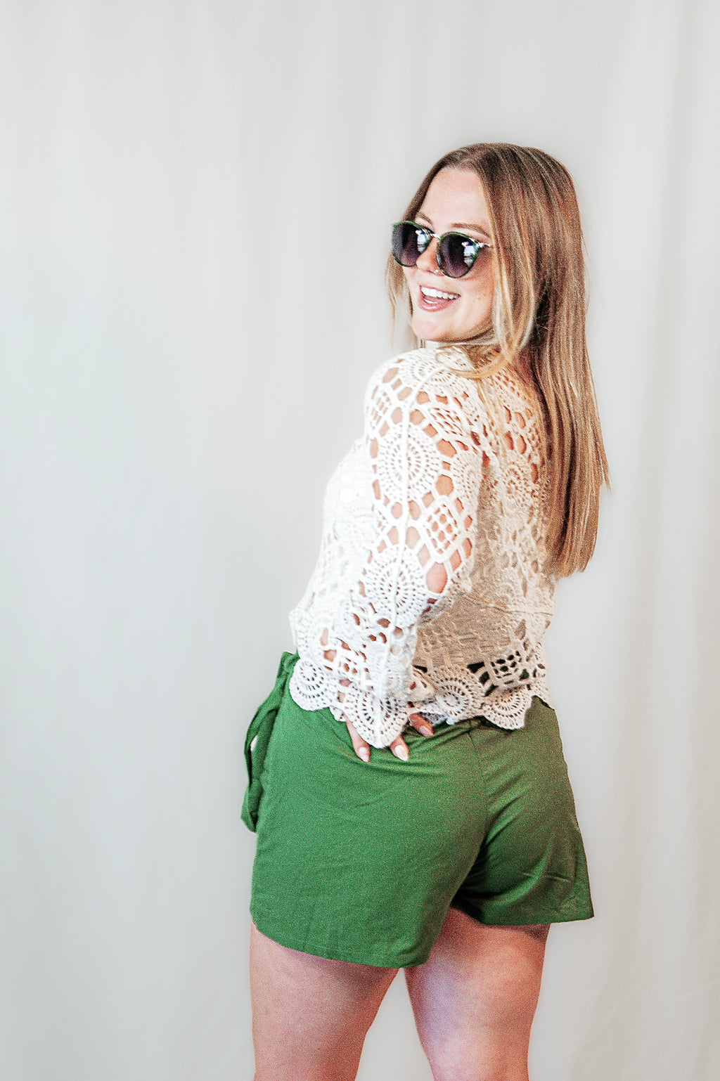 Verdant Moss Wrap Skort