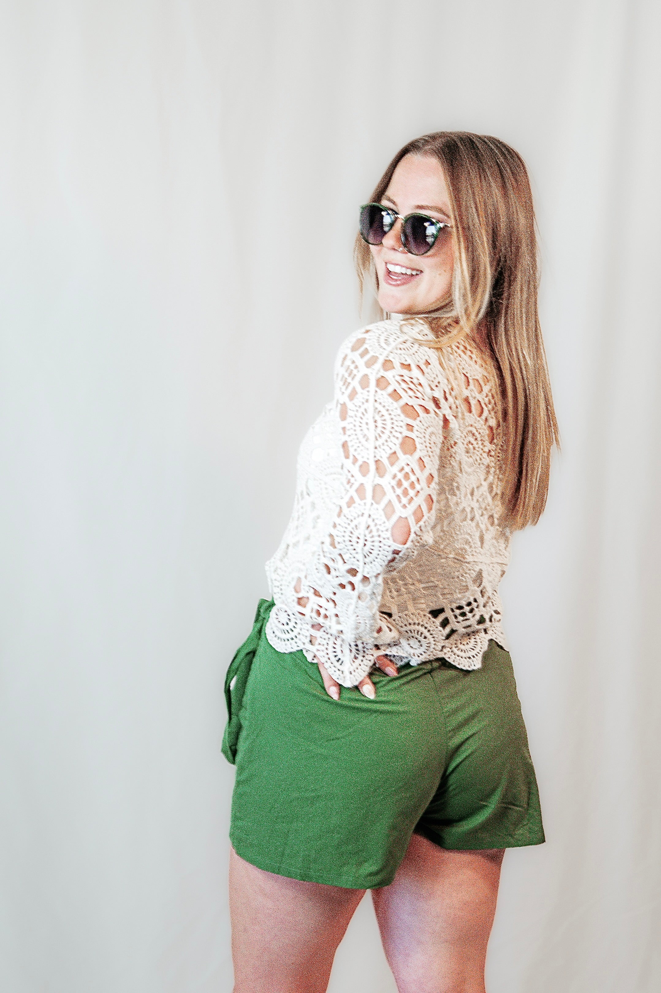 Verdant Moss Wrap Skort