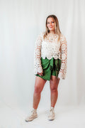 Open Road Crochet Long Sleeve