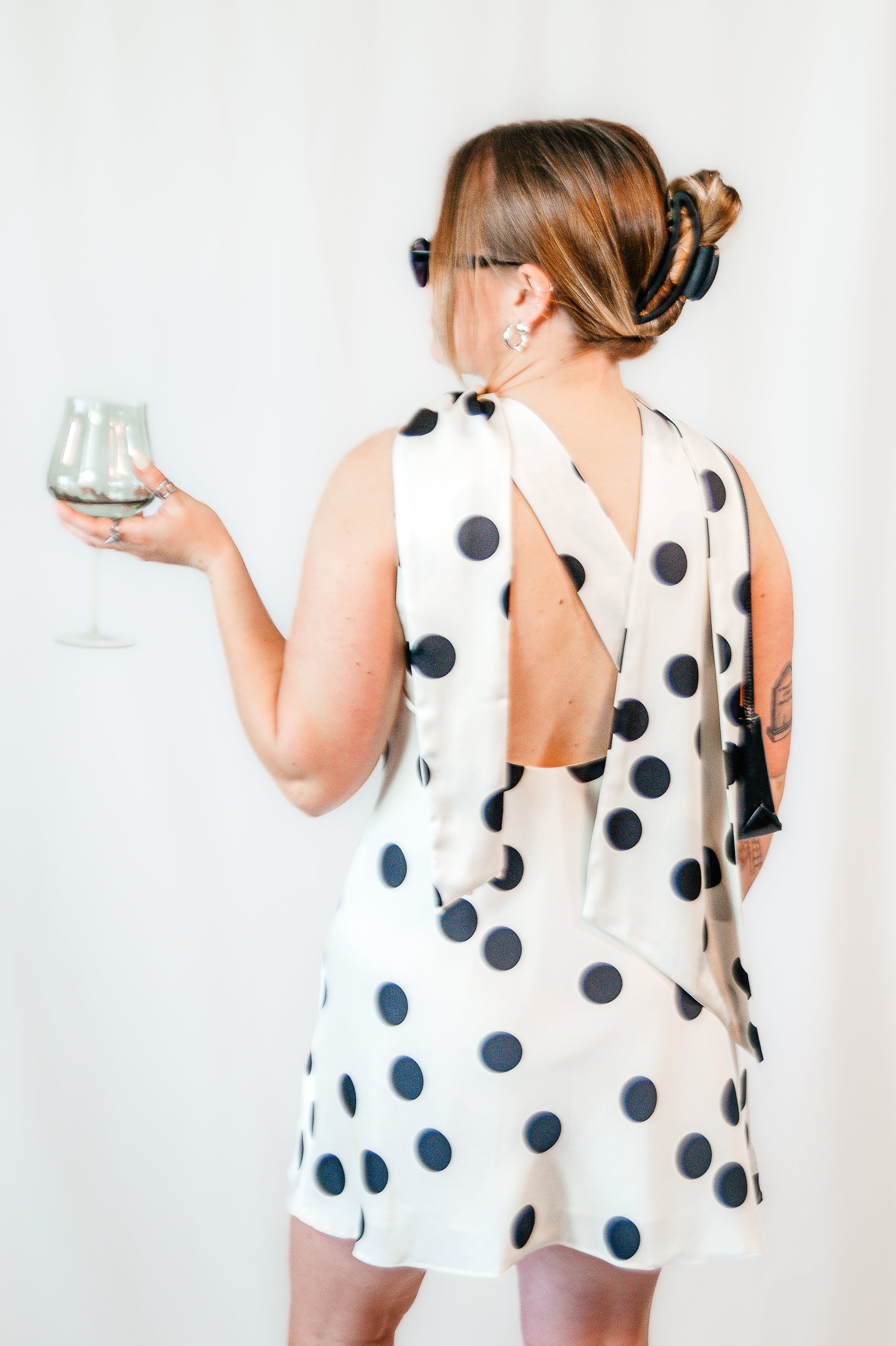 Ivory Garden Scarf Mini Dress