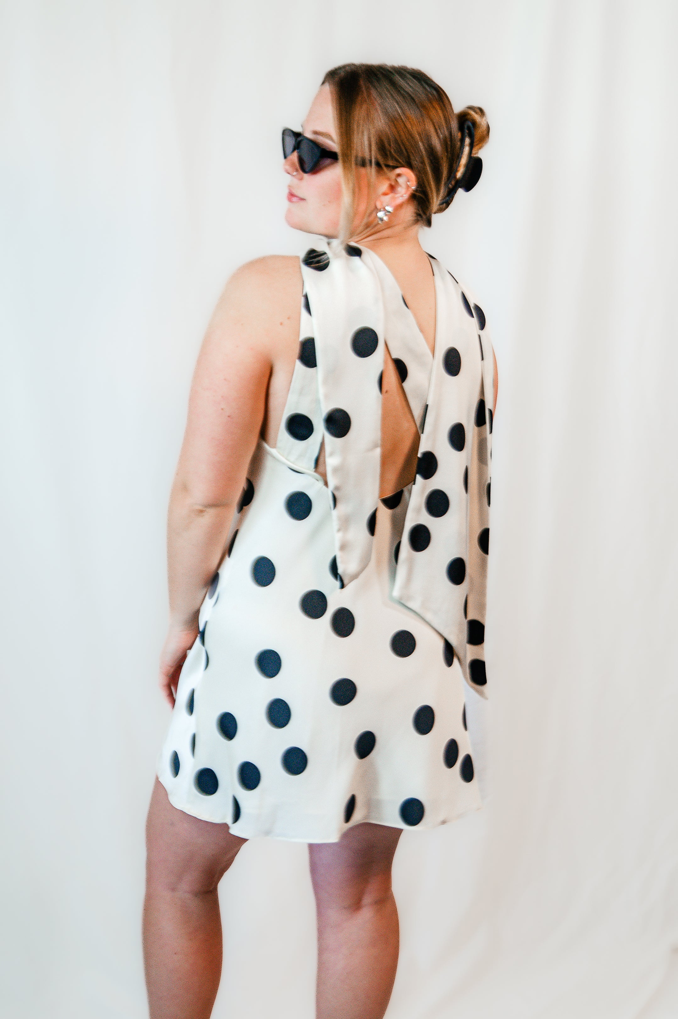 Ivory Garden Scarf Mini Dress