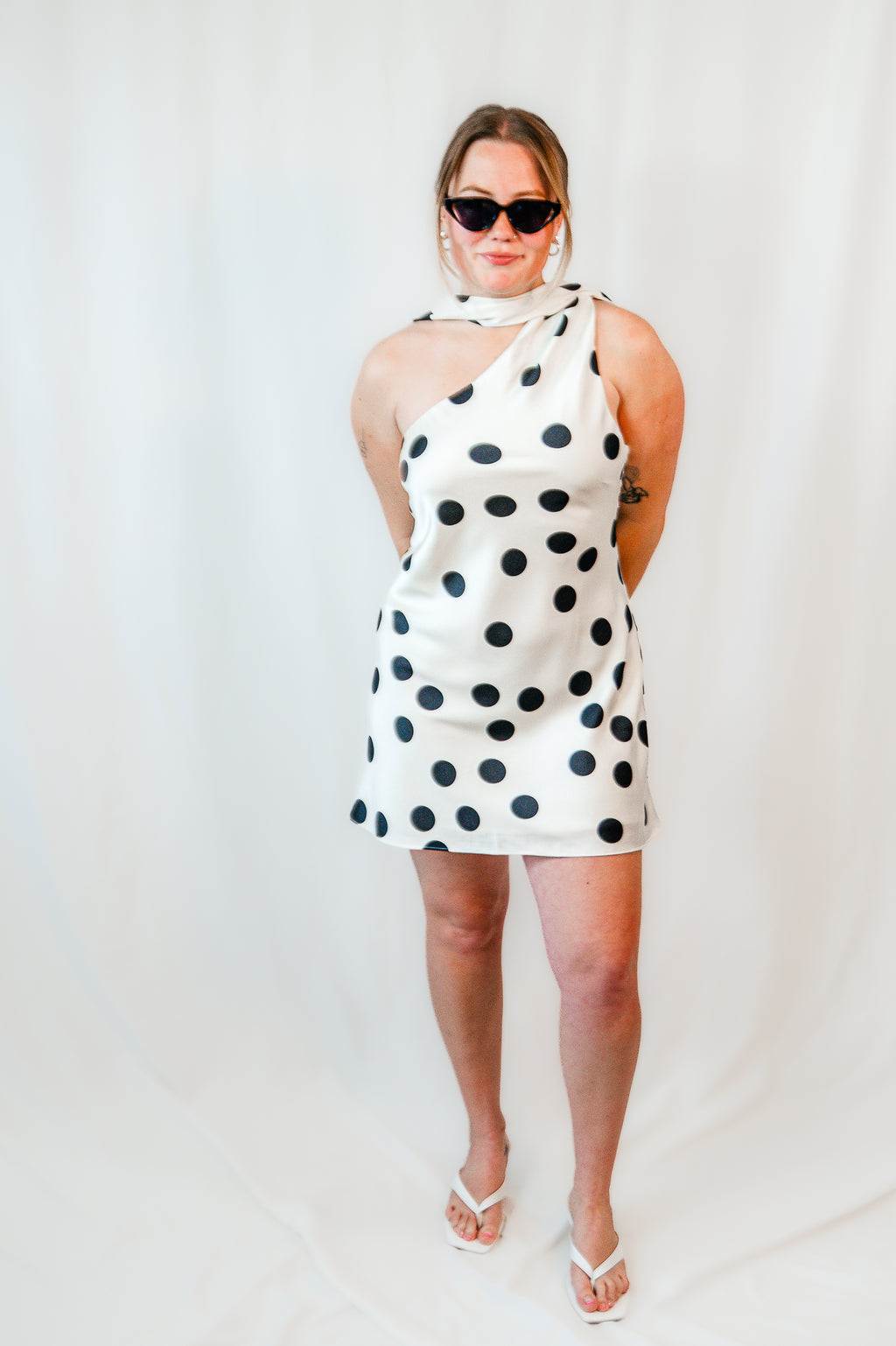 Ivory Garden Scarf Mini Dress