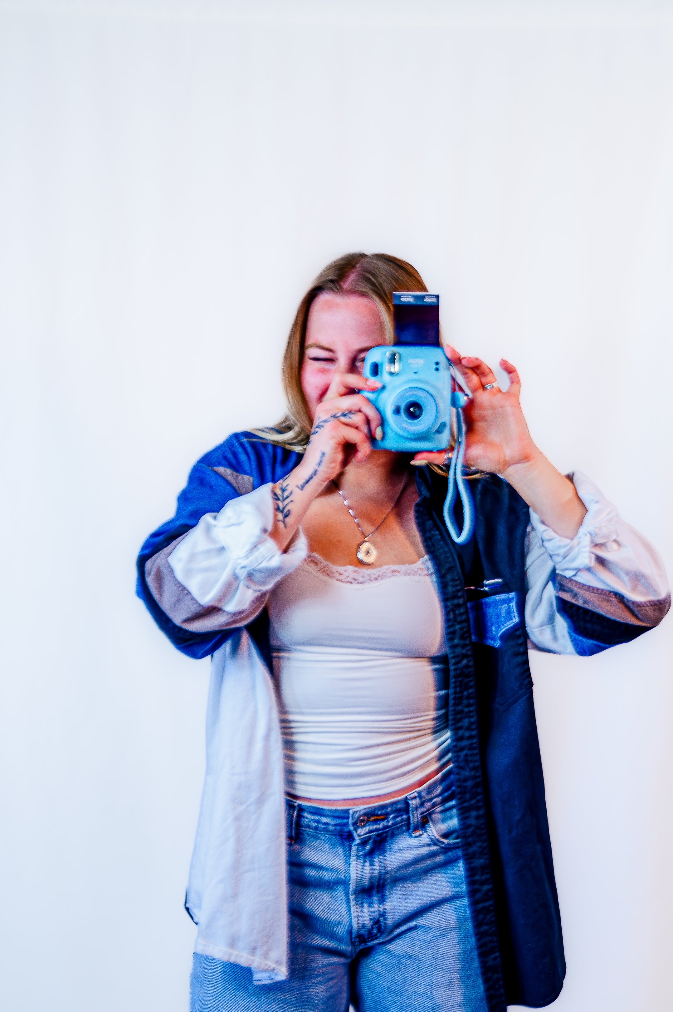 Vintage Denim Multi-Color Button Up
