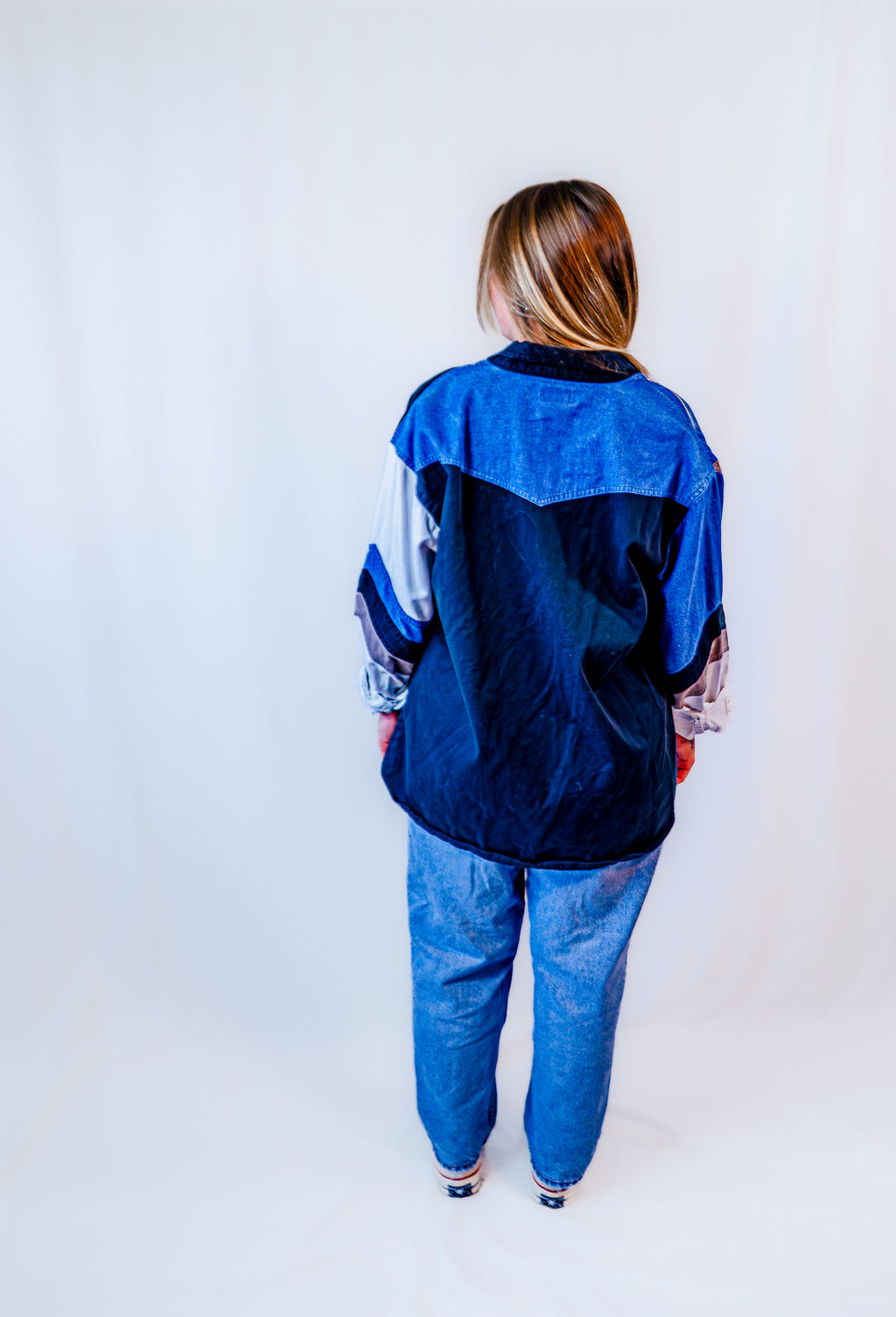Vintage Denim Multi-Color Button Up