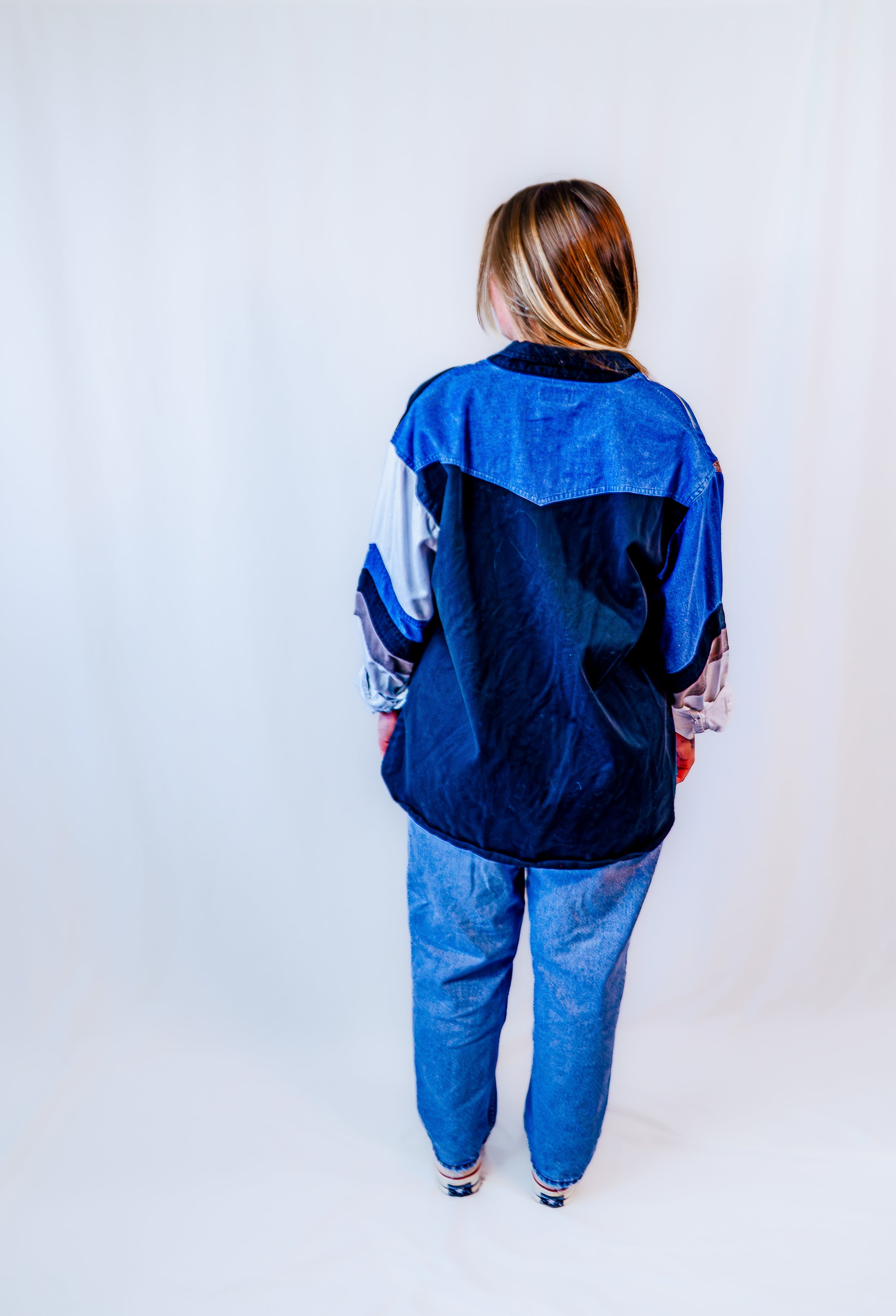 Vintage Denim Multi-Color Button Up