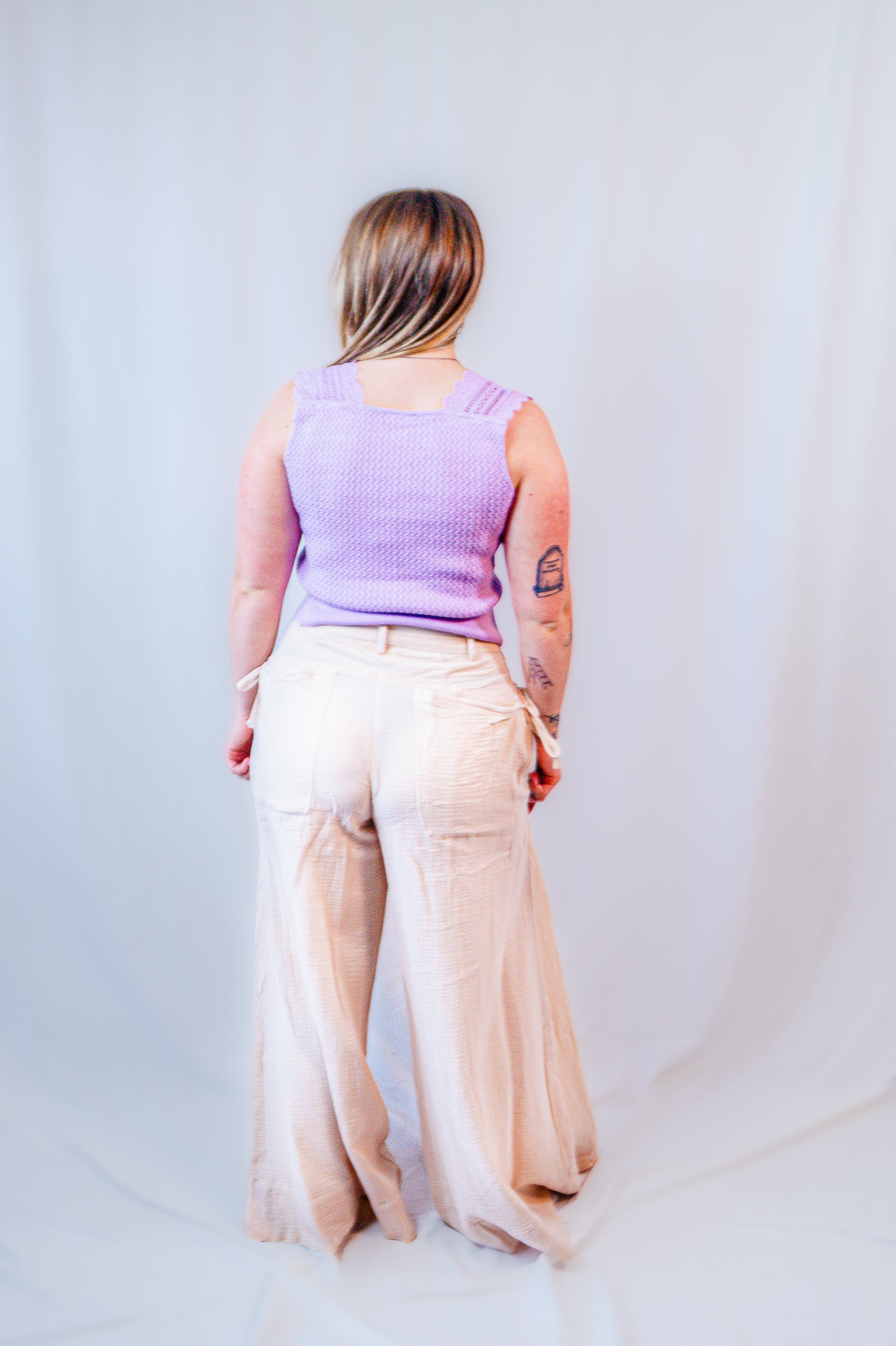 Lavender Fields Lace Tank Top