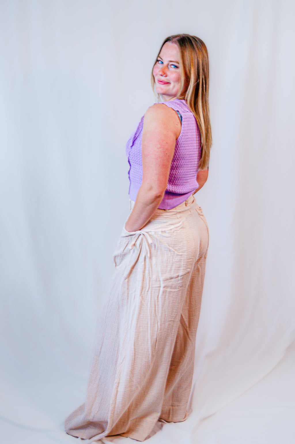 Lavender Fields Lace Tank Top