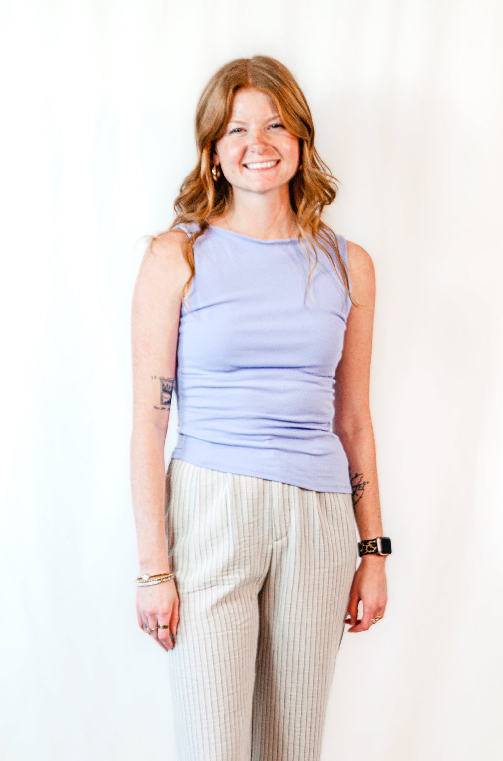 Glass Sea Boat Neck Asymmetrical Top