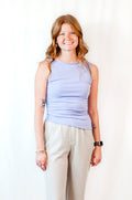 Glass Sea Boat Neck Asymmetrical Top
