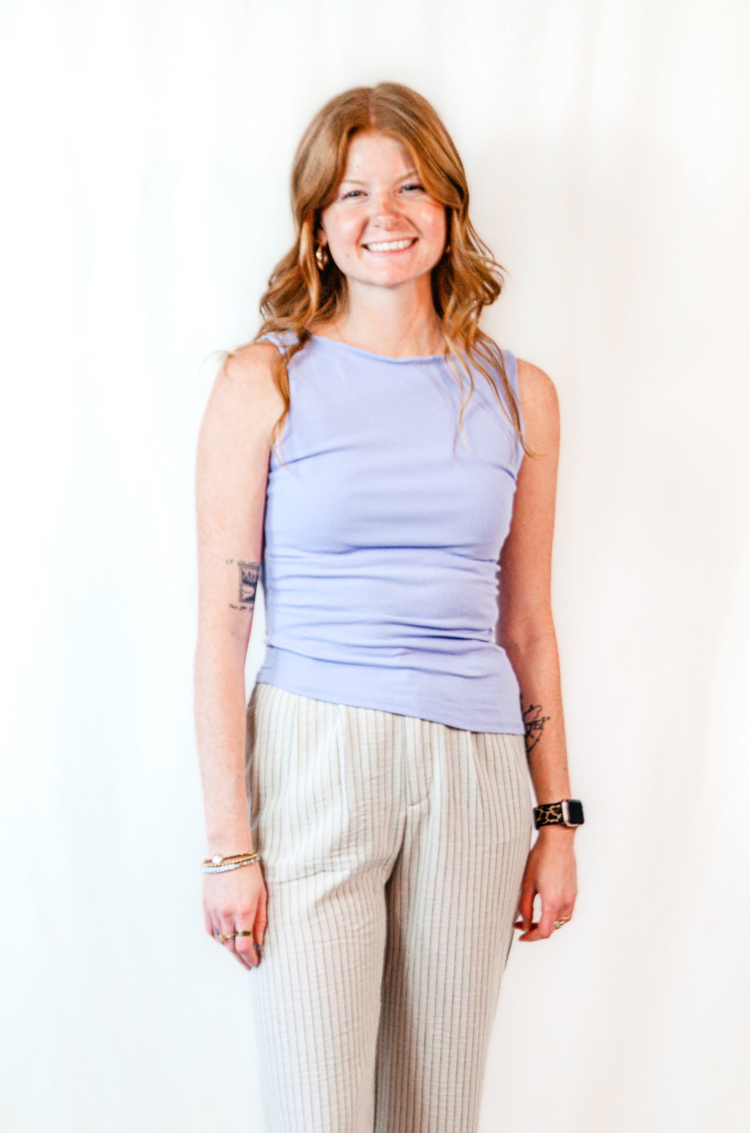 Glass Sea Boat Neck Asymmetrical Top