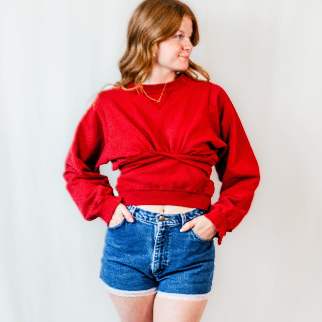 Sweet Denim Lace Detail Shorts