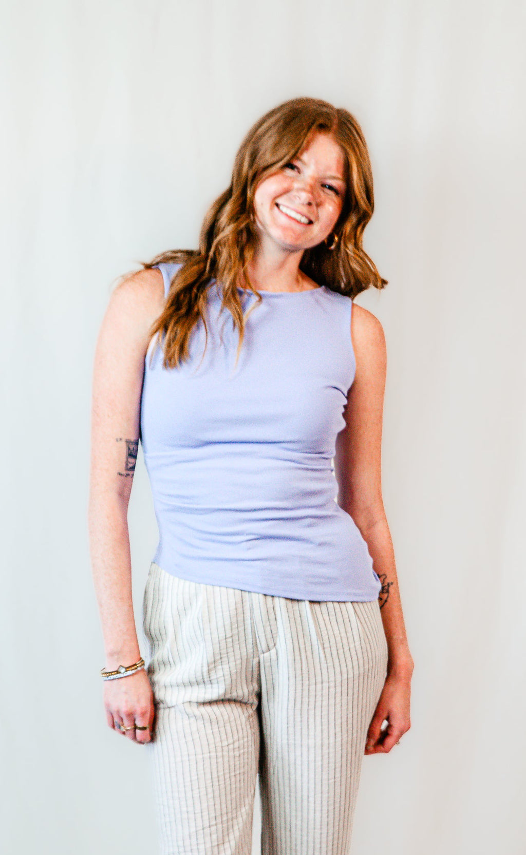 Glass Sea Boat Neck Asymmetrical Top