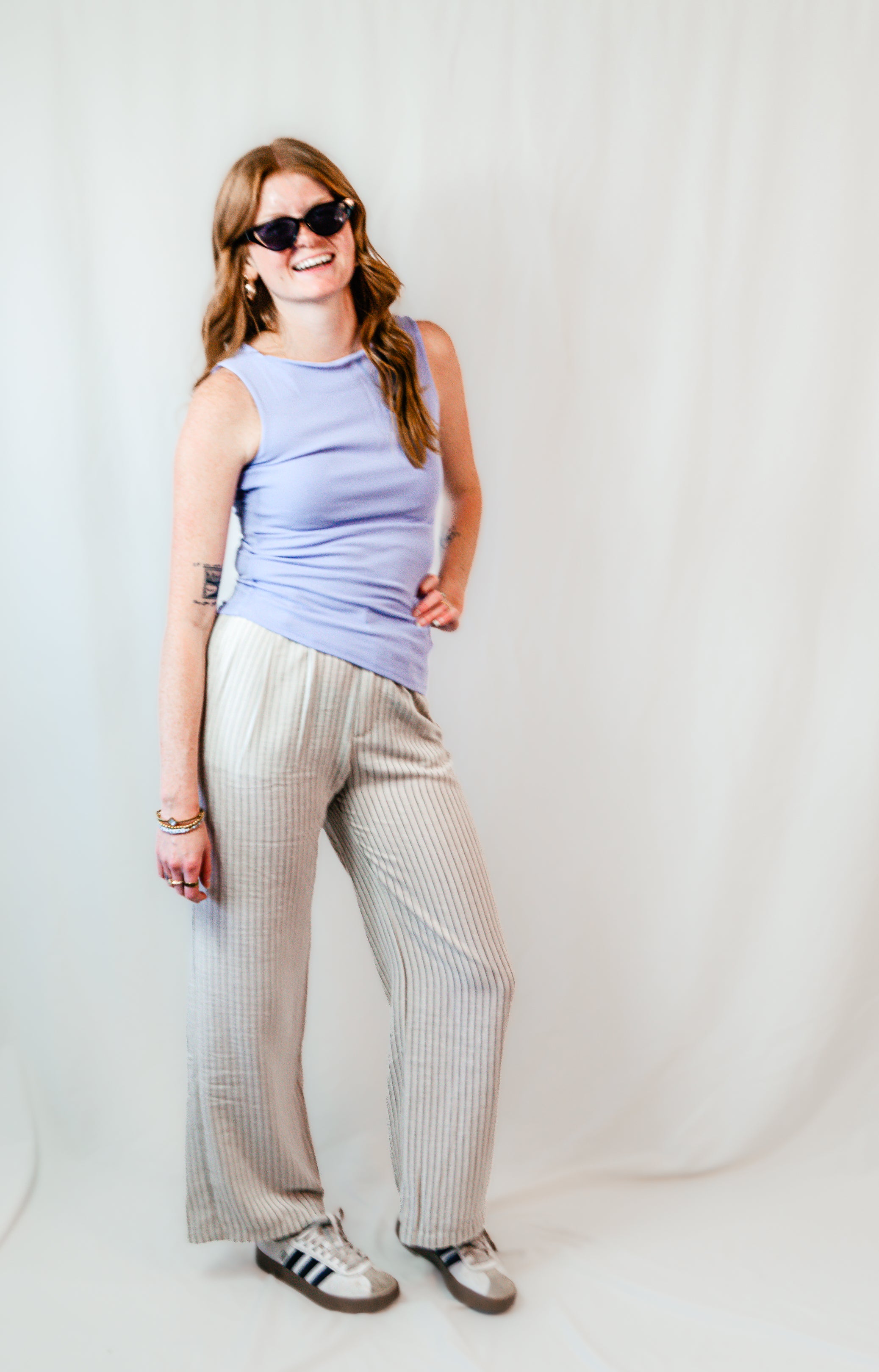 Easy Living Stripe Linen Pants