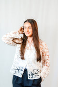 Sunday Bloom Lace Button Up Shirt