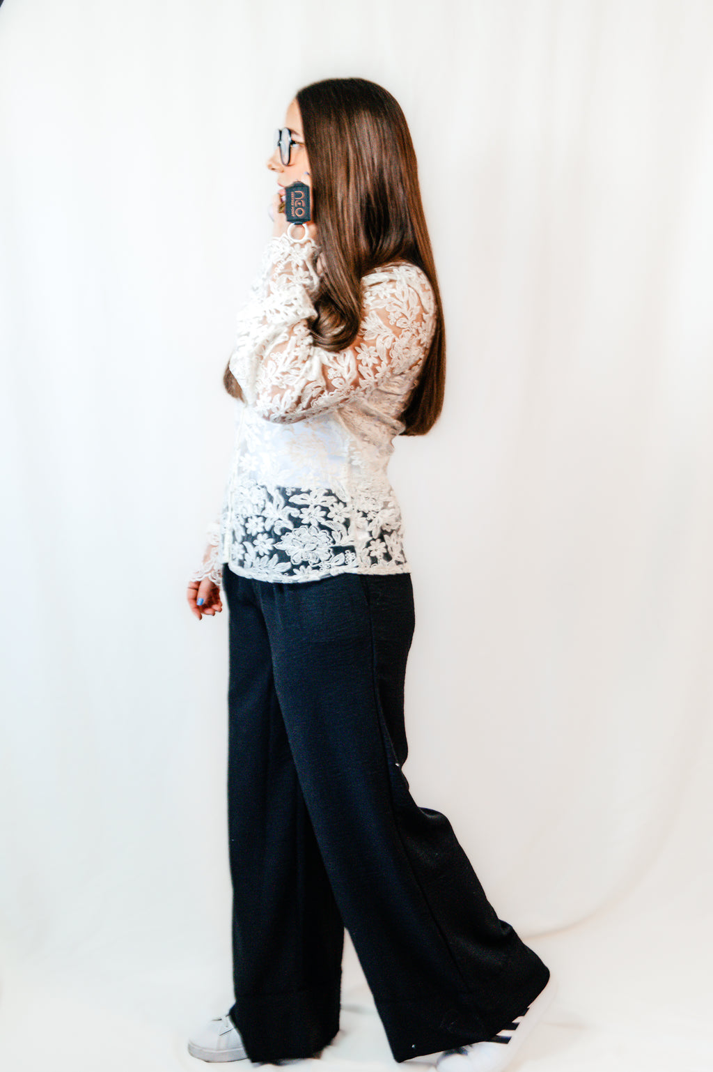 Sunday Bloom Lace Button Up Shirt