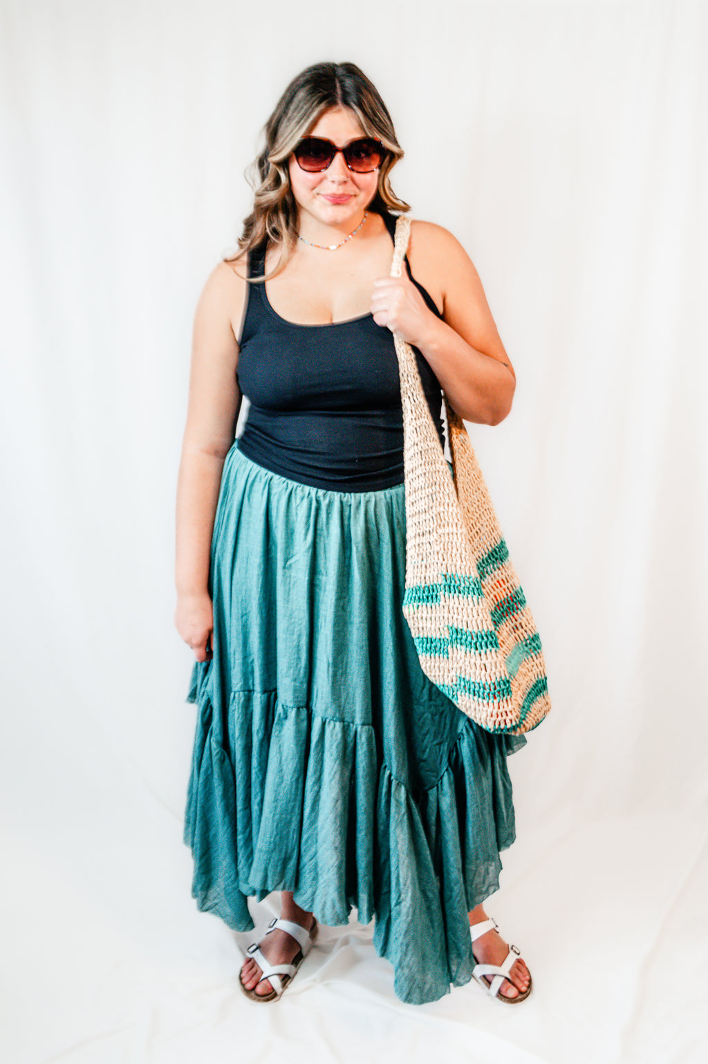 Grassy Forest Asymmetrical Skirt