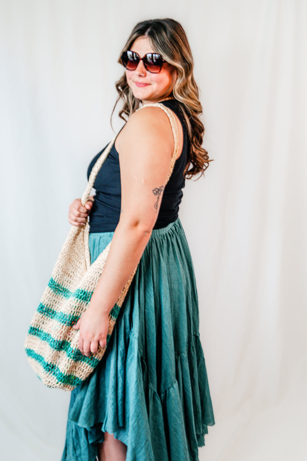 Grassy Forest Asymmetrical Skirt